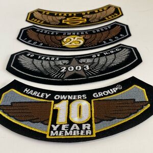 Set of 4 Harley Owners Group Member Patches